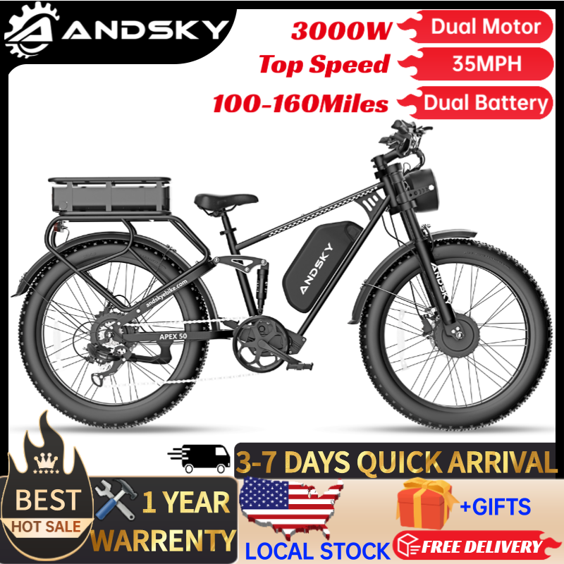 High Torque Brushless Mid Motor Kit - ANDSKY Apex50 AWD Elektrische Fiets 3000W