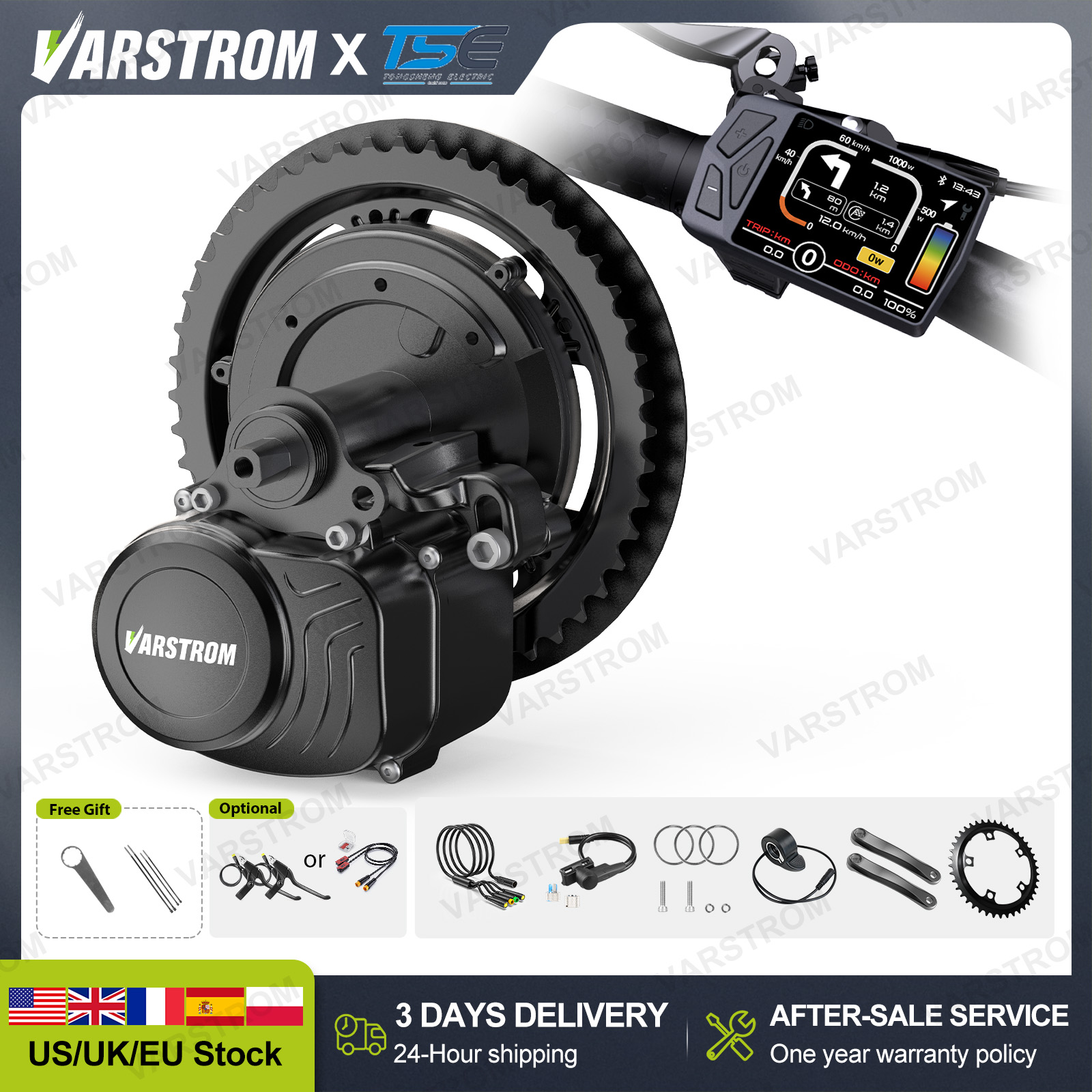[US Stock] Tongsheng 48V 500W  - Mid Drive Conversion Kit 1000W recensie en prijs
