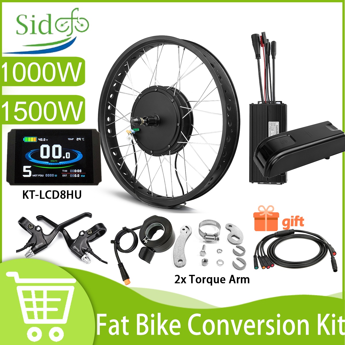 Elektrische Fatbike 48V 1500W  - Fat Tire Electric Bike Conversion Kit 1500W recensie en prijs